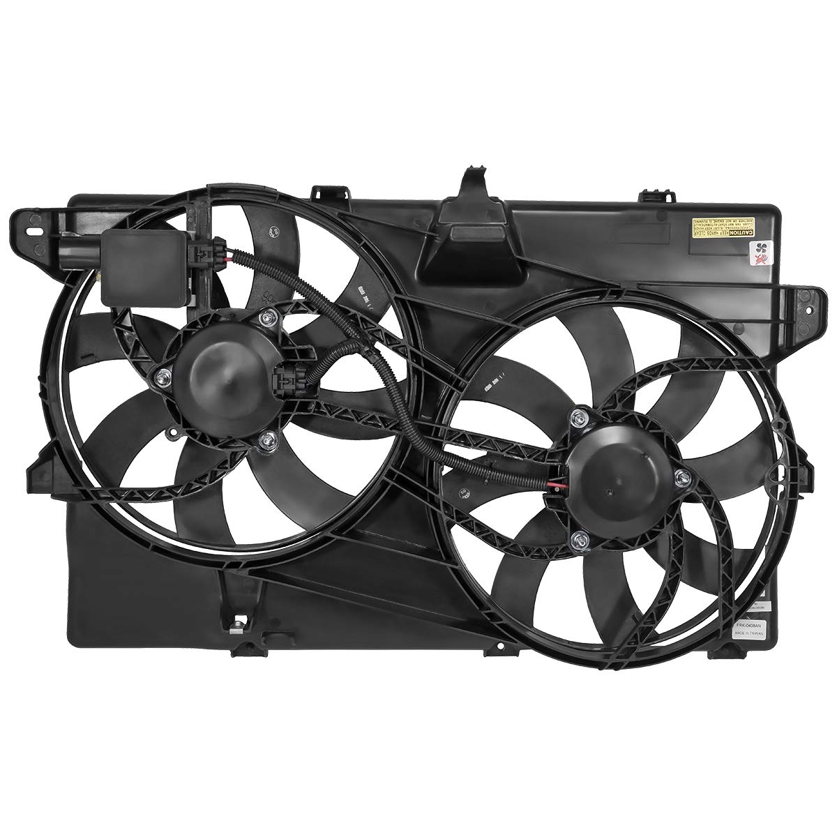 DNA MOTORING OEM-RF-0103 High Performance Radiator Cooling Fan Assembly - Direct Fit Replacement for 1997-2003 Ford Escort & 1997-1999 Mercury Tracer - Enhanced Cooling Efficiency - Black - Perfect for Engine Overheating Prevention & Summer Driving Conditions