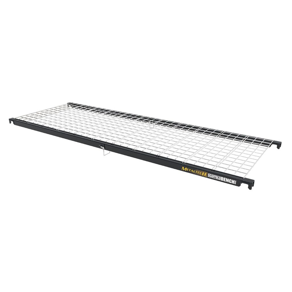 Heavy Duty Metaltech Storage Shelf for Interior Scaffolding - 200 lb Capacity, Industrial Metal Shelves for Garage, Warehouse & Workshop Organization - Scaffolding Accessories & Shelf Organizers for Home Storage Racks