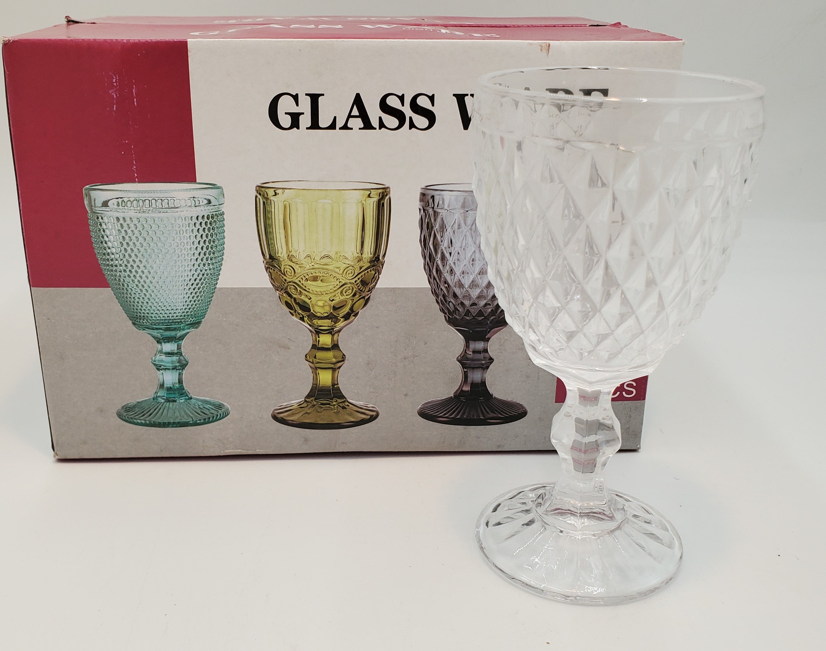 Premium 6-Piece Wine Glass Set (3.5x6.5 Inches) - Elegant Stemware for Red & White Wine - Perfect for Dinner Parties, Weddings & Home Entertaining