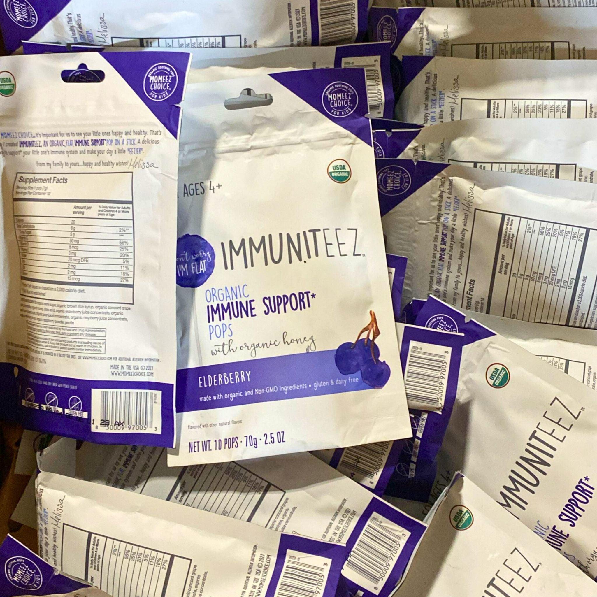 Immuniteez Organic Immune Support Gummies - 50 Count | Natural Immune Booster for Adults & Kids | Perfect for Daily Wellness & Travel