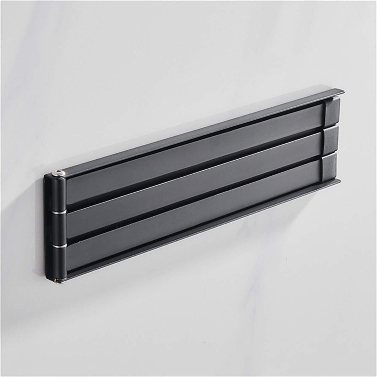 ZKG 360° Rotating Towel Rack - 3 Swivel Bars Wall Mounted Bathroom Organizer for Towels, Robes & Kitchen Utensils (Black) - Perfect for Small Spaces, Apartments & Spa-Style Bathrooms