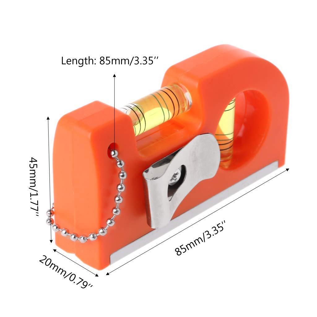 Mini Magnetic Keychain Level Ruler - Portable Bubble Level for DIY & Construction