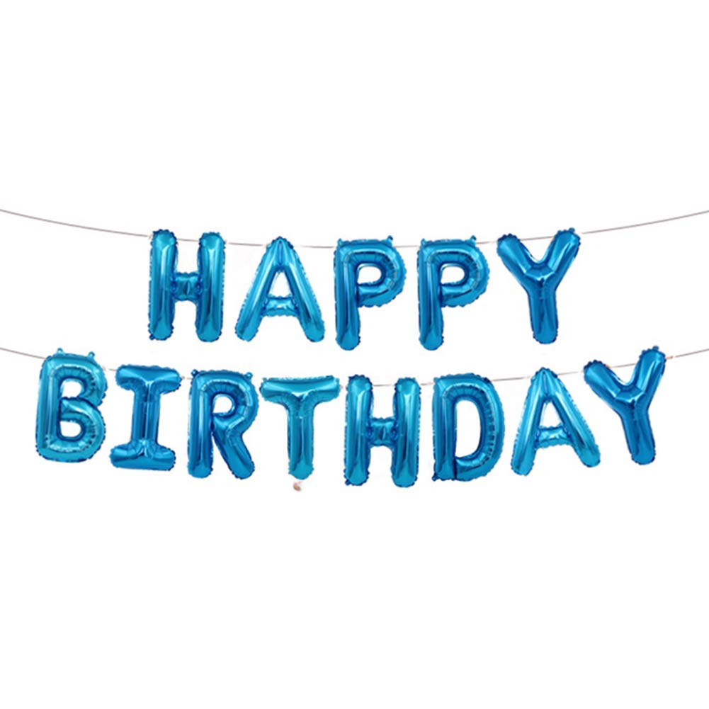16inch Happy Birthday Letter Aluminum Foil Balloons - Premium Dark Blue Birthday Party Decorations for Adults & Kids | Perfect for Birthday Parties, Baby Showers & Anniversary Celebrations