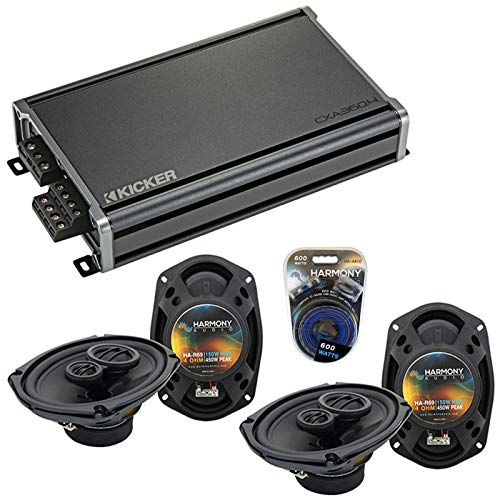 Harmony Audio Nissan Sentra 2007-2017 Factory Speaker Replacement Bundle - 2 R69 & CXA360.4 Car Speakers for Premium Sound Upgrade | Perfect for Music Lovers & Road Trips