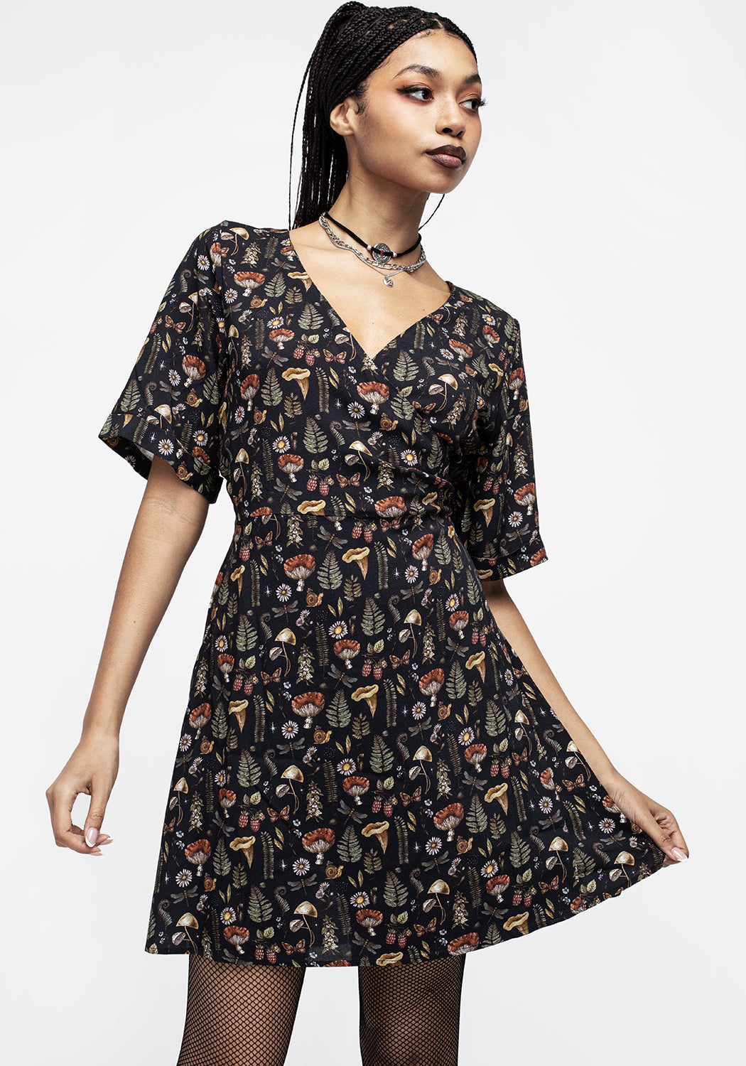 Luthien Wrap Mini Dress - Sexy V-Neck Sleeveless Bodycon Dress for Women | Perfect for Date Night, Party & Evening Out