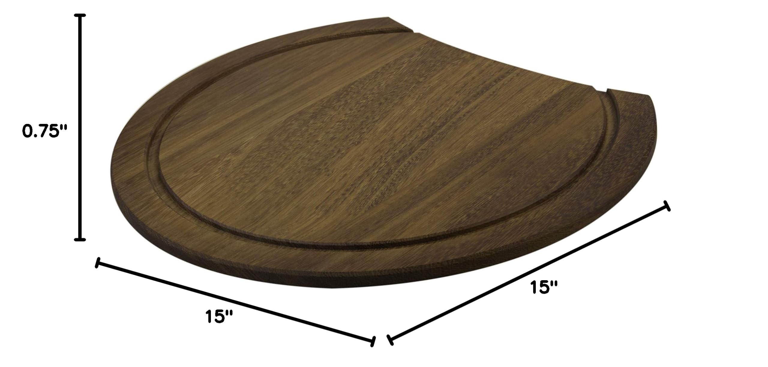 ALFI AB35WCB Round Wood Cutting Board - Premium Bamboo Chopping Block for Kitchen, Butcher, Meat, Vegetables - Perfect for Home, Restaurant & BBQ Use