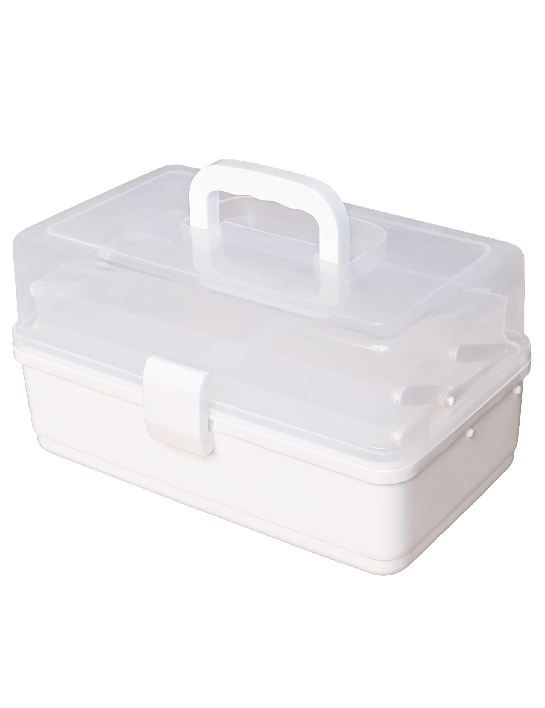 3-Layer Sewing Box Organizer with Handle - Portable Art & Craft Storage for Needles, Thread, and Nail Tools - Perfect for DIY Projects, Travel, and Home Organization