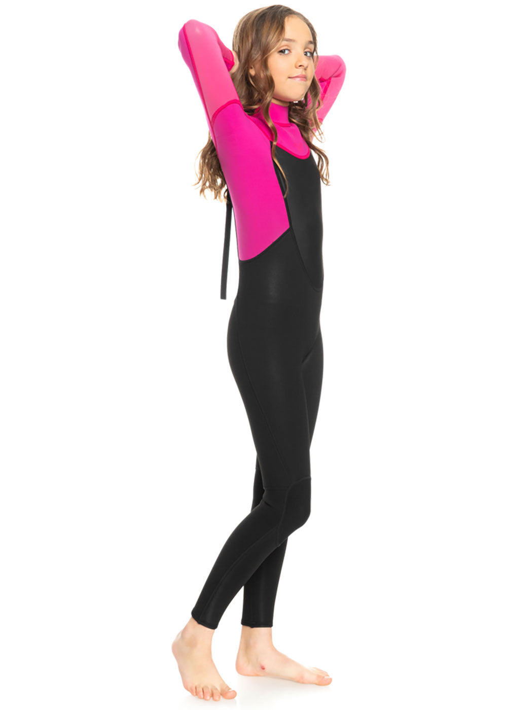 Roxy Girls Prologue 3/2mm Back Zip Steamer Wetsuit for Surfing, Swimming & Water Sports | Youth Full Body Neoprene Suit