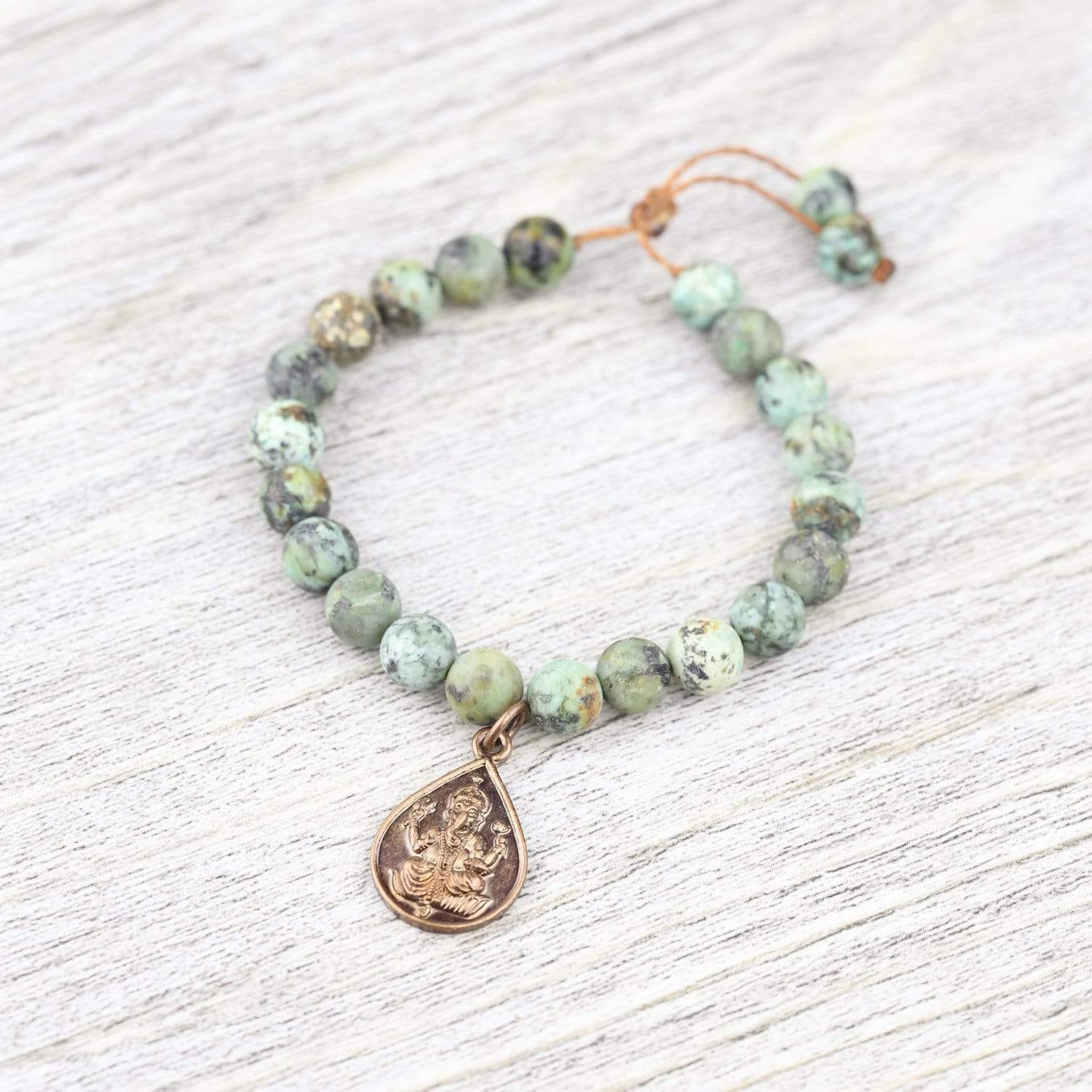 African Turquoise Healing Energy Bracelet for Women & Men - Natural Stone Beaded Spiritual Jewelry for Stress Relief & Positive Vibes - Perfect for Meditation, Yoga & Daily Wear
