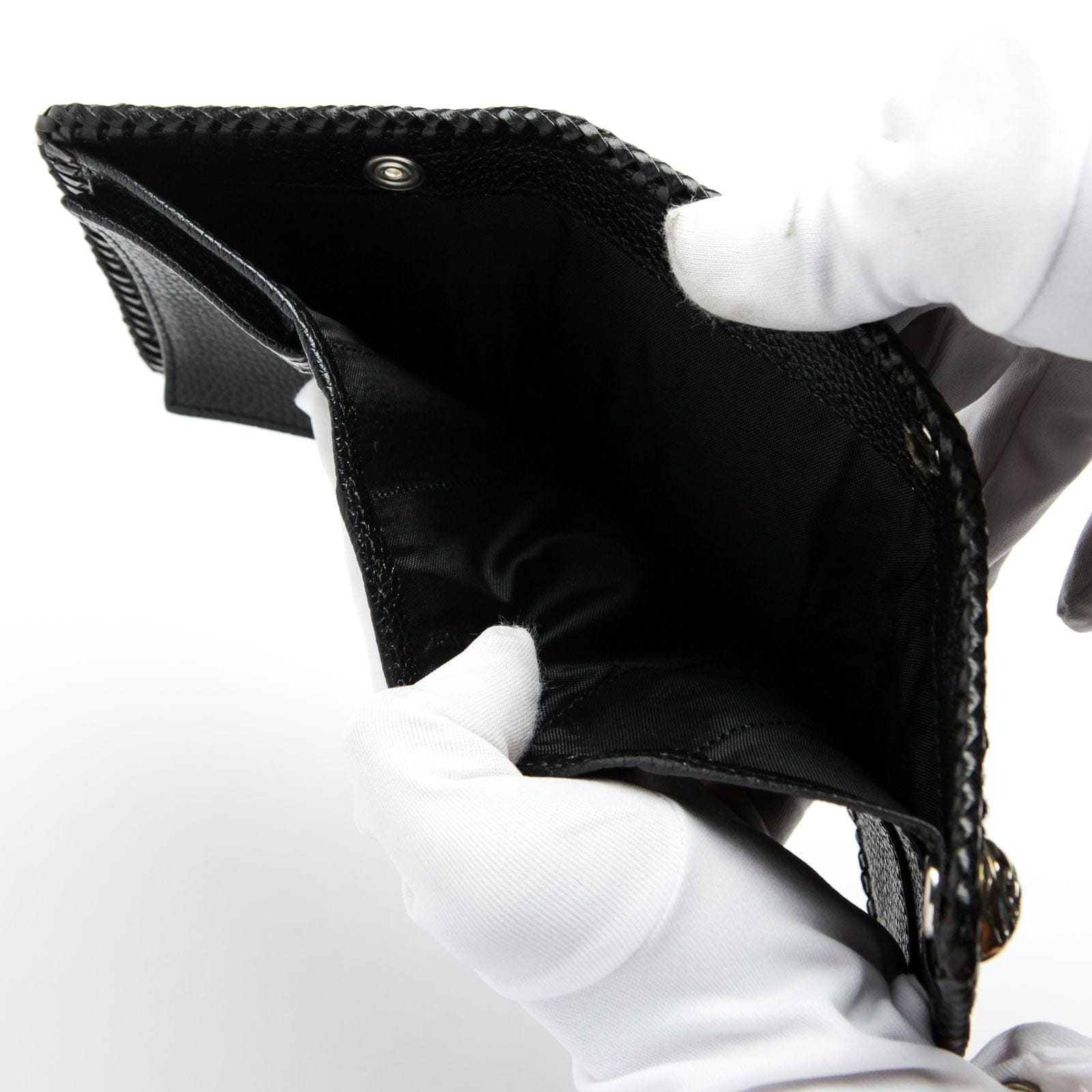 Blue Stingray Leather Gothic Cross Biker Wallet for Men - Punk Style Chain Wallet with ID Window & Card Slots - Perfect for Motorcycle Riders & Gothic Fashion Enthusiasts