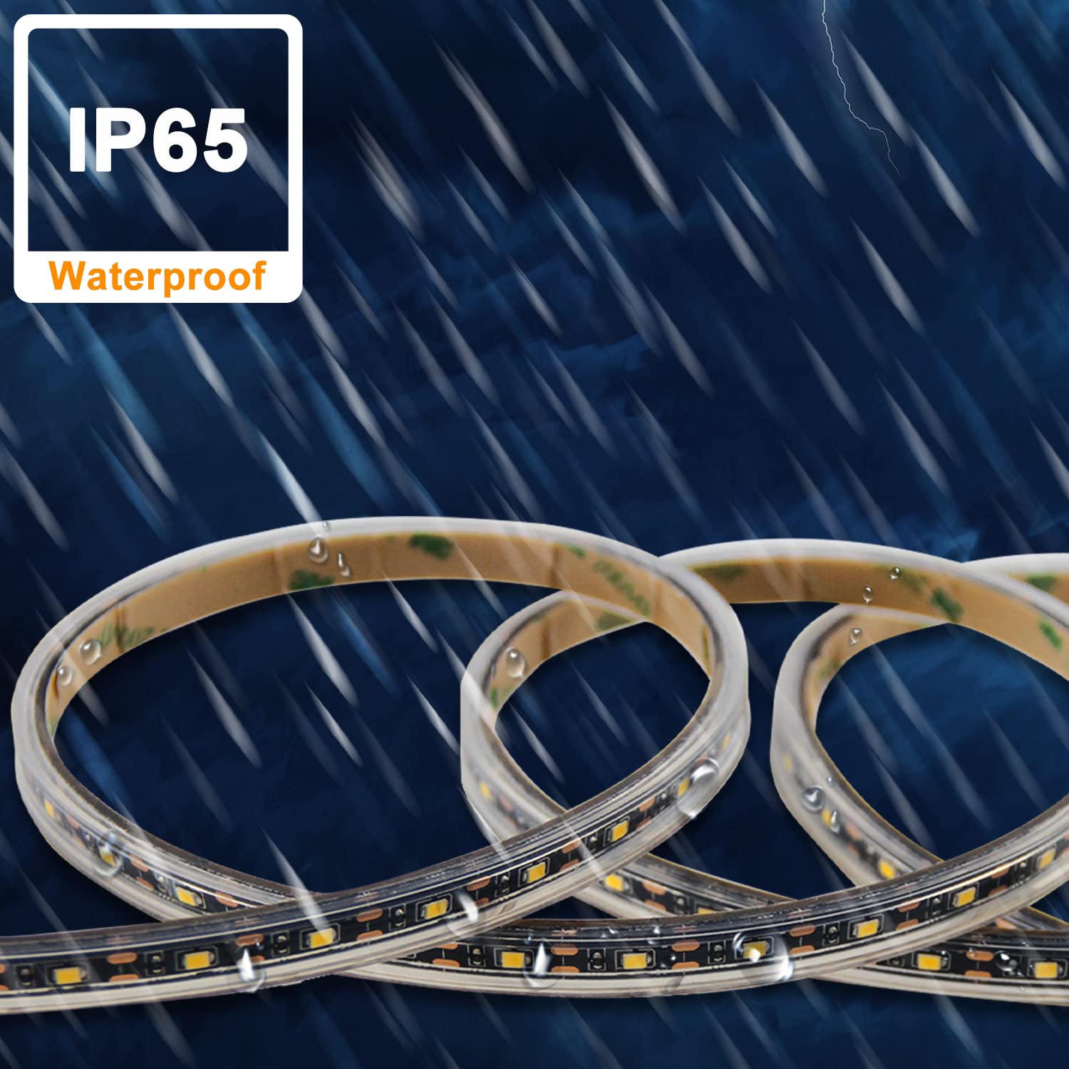 13.2ft Motion Sensor LED Strip Lights with 6000mAh Power Bank - IP65 Waterproof Cool White 6000K Tape Lighting for Outdoor, Balcony, Garden, Stairs, Camping & Party Decorations