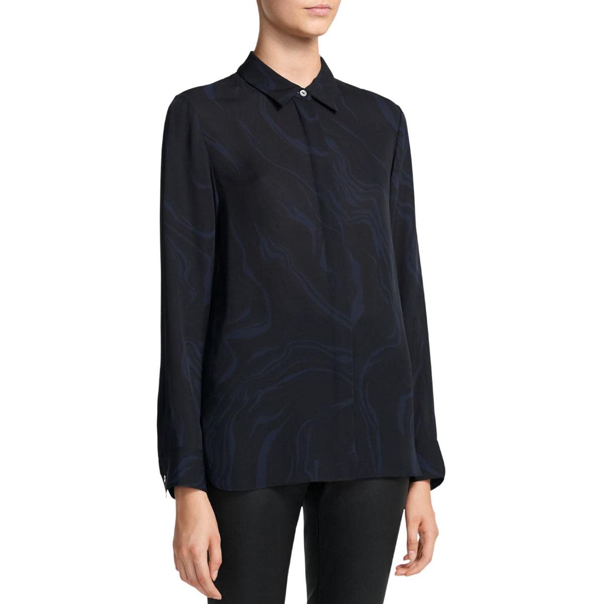 Theory Women's Classic Straight Fit Button-Down Shirt - Office Wear, Business Casual & Everyday Elegance