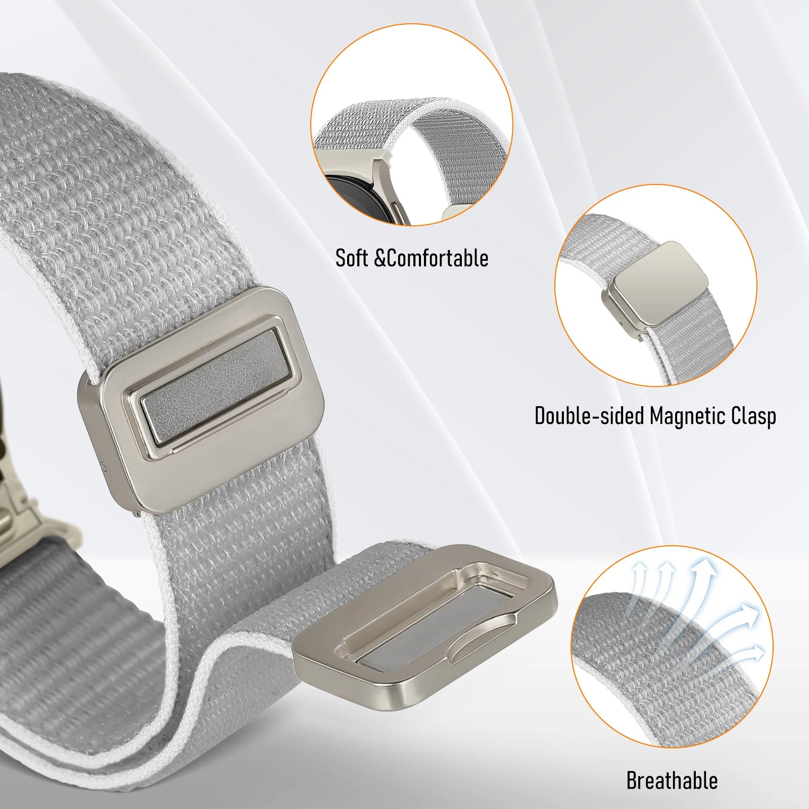 Premium Magnetic Nylon Sports Bands for Running, Gym & Fitness - Adjustable Wrist Support for Athletes & Active Lifestyles