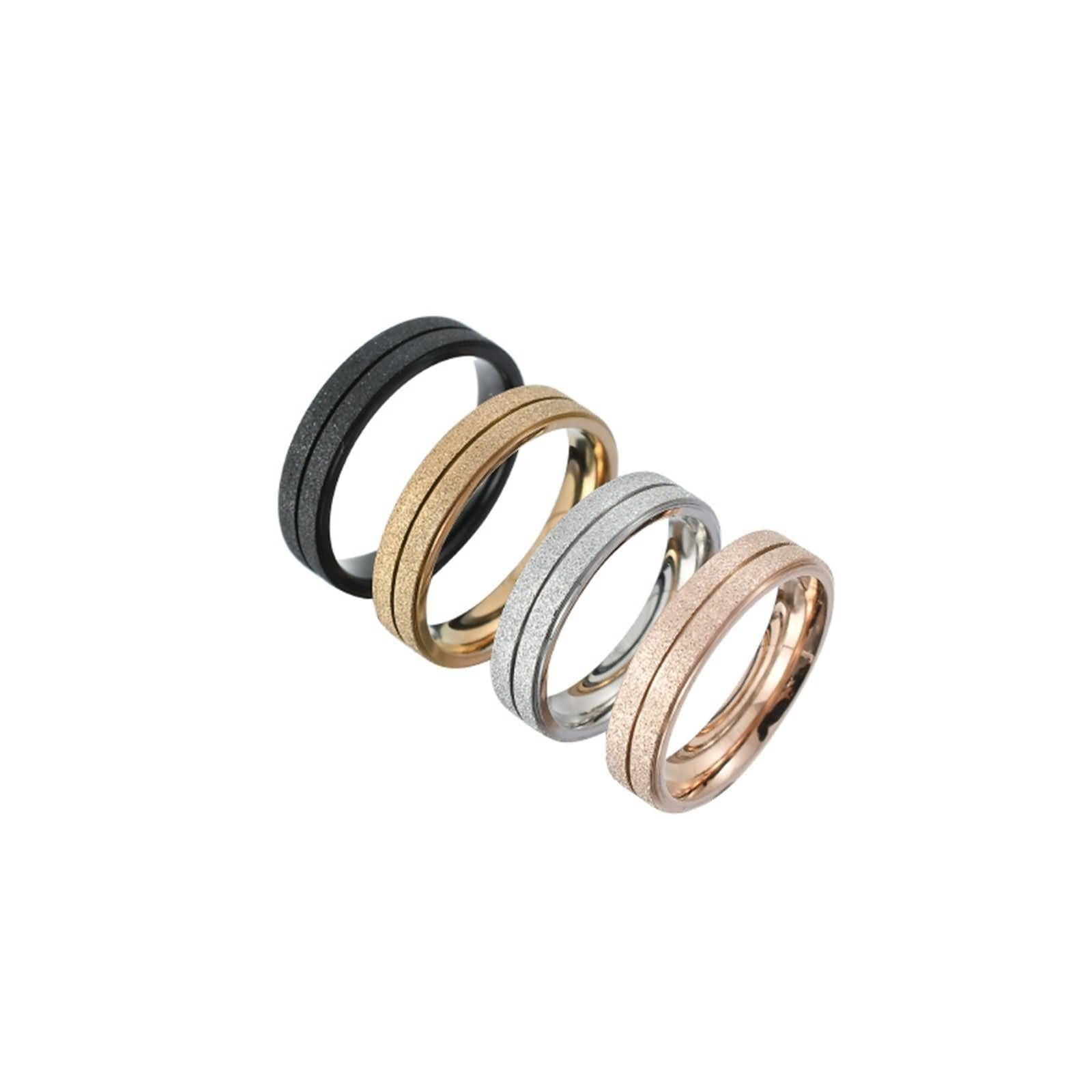ANAZOZ Custom Engraved Stainless Steel Men's Rings - 3/5MM Matte Black Anniversary & Engagement Band - Durable Wedding Ring for Him - Perfect for Proposals, Anniversaries & Everyday Wear