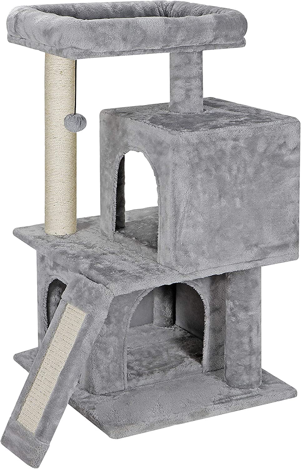 Nova Microdermabrasion Cat Tree for Indoor Cats - 34 Inch Cat Tower with Scratching Post & Ultra Soft Plush Covering - Durable Cat Condo Furniture for Kittens & Adult Cats - Perfect for Play, Rest & Climbing in Home or Office