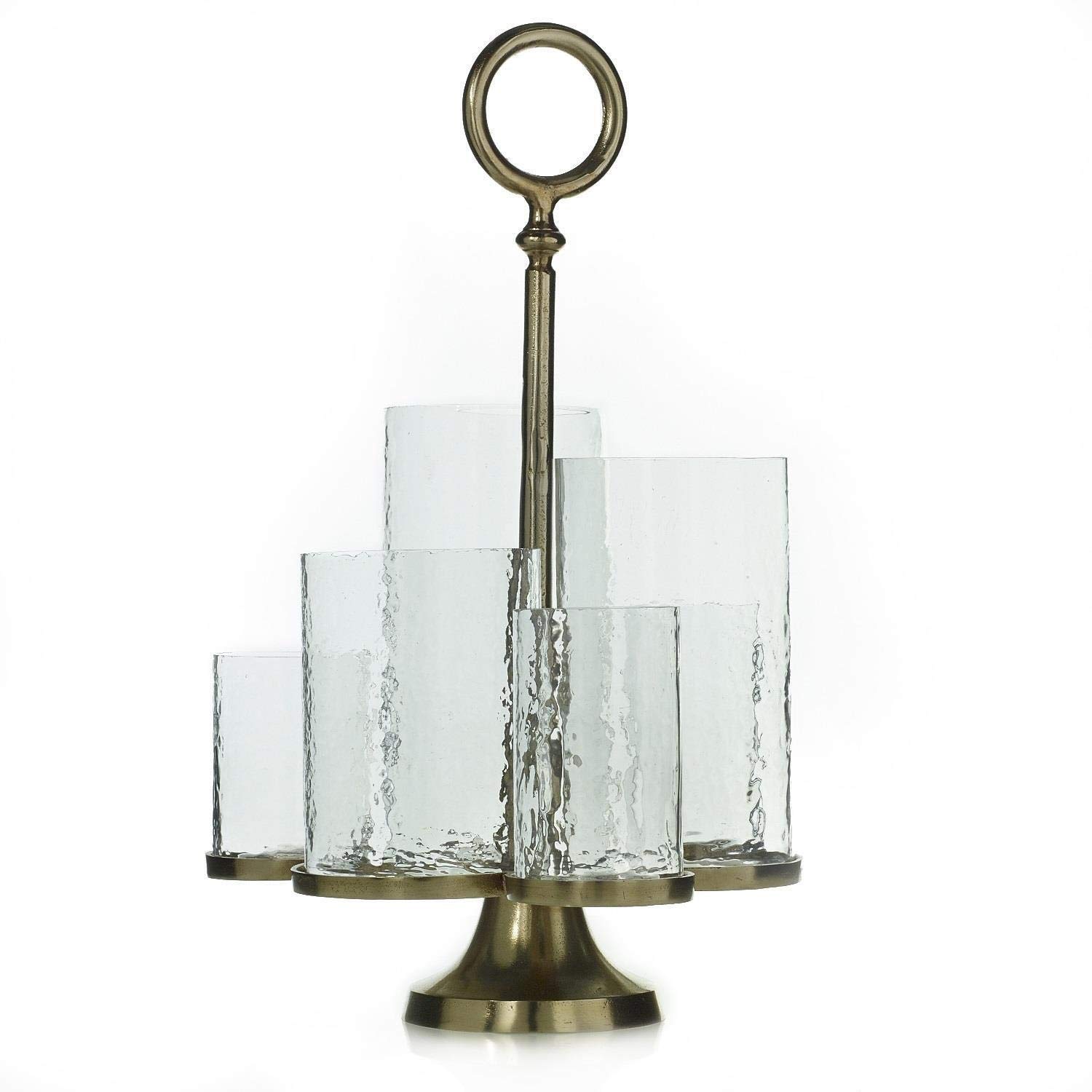 ASHLUXE Xander Tall Metal Hurricane Candle Holder - Elegant Home Decor for Dining Table, Wedding Centerpiece, and Outdoor Patio Lighting