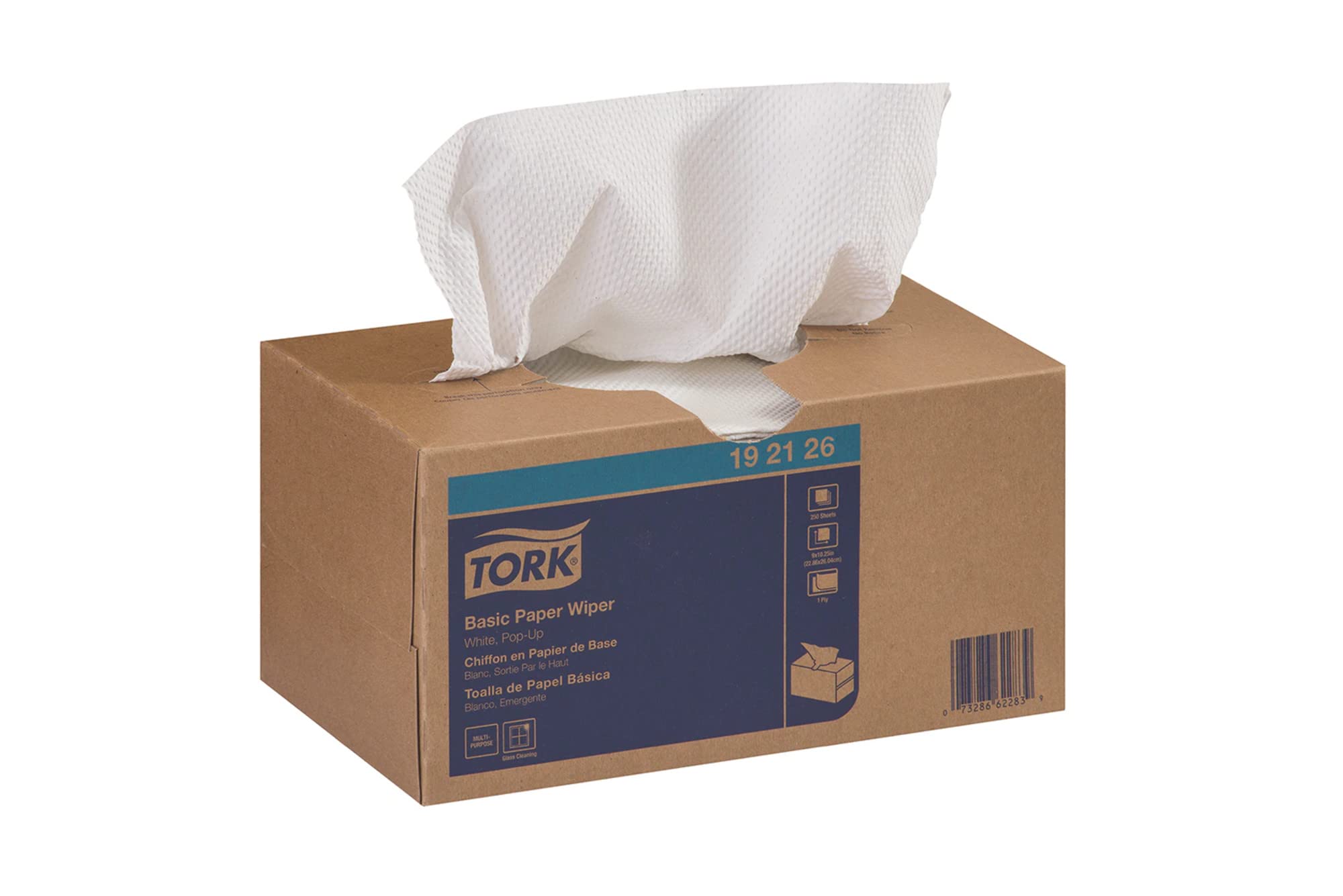 Tork Basic Paper Wiper Pop-Up Box | Premium Disposable Paper Towels for Kitchen, Bathroom & Office Cleaning | Bulk Paper Towel Dispenser for Home & Commercial Use