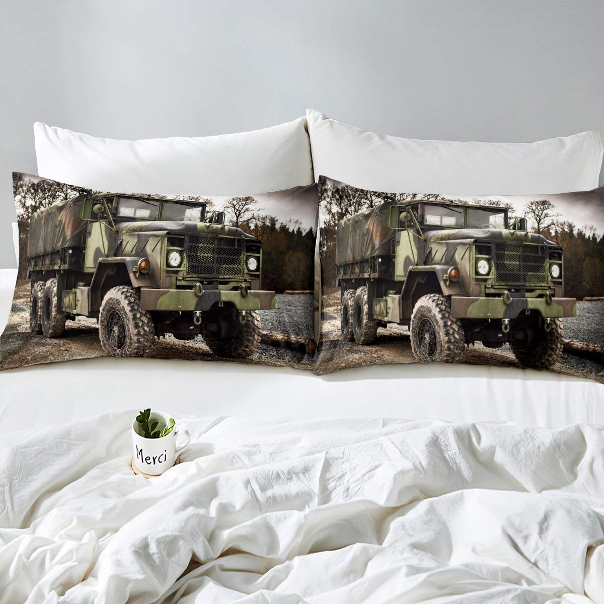 Military Camo Comforter Set - Full Size Green Camouflage Bedding with 1 Comforter & 2 Pillowcases - Perfect for Hunting, Camping & Outdoor Adventures