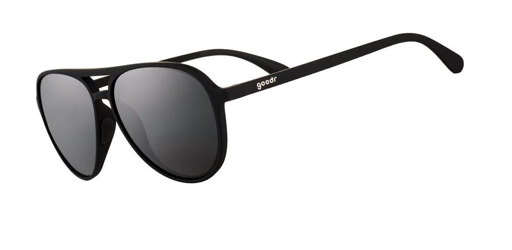 Goodr Operation Blackout Sunglasses - Polarized UV Protection Running Cycling Golf Shades for Men & Women - Perfect for Outdoor Sports & Daily Wear