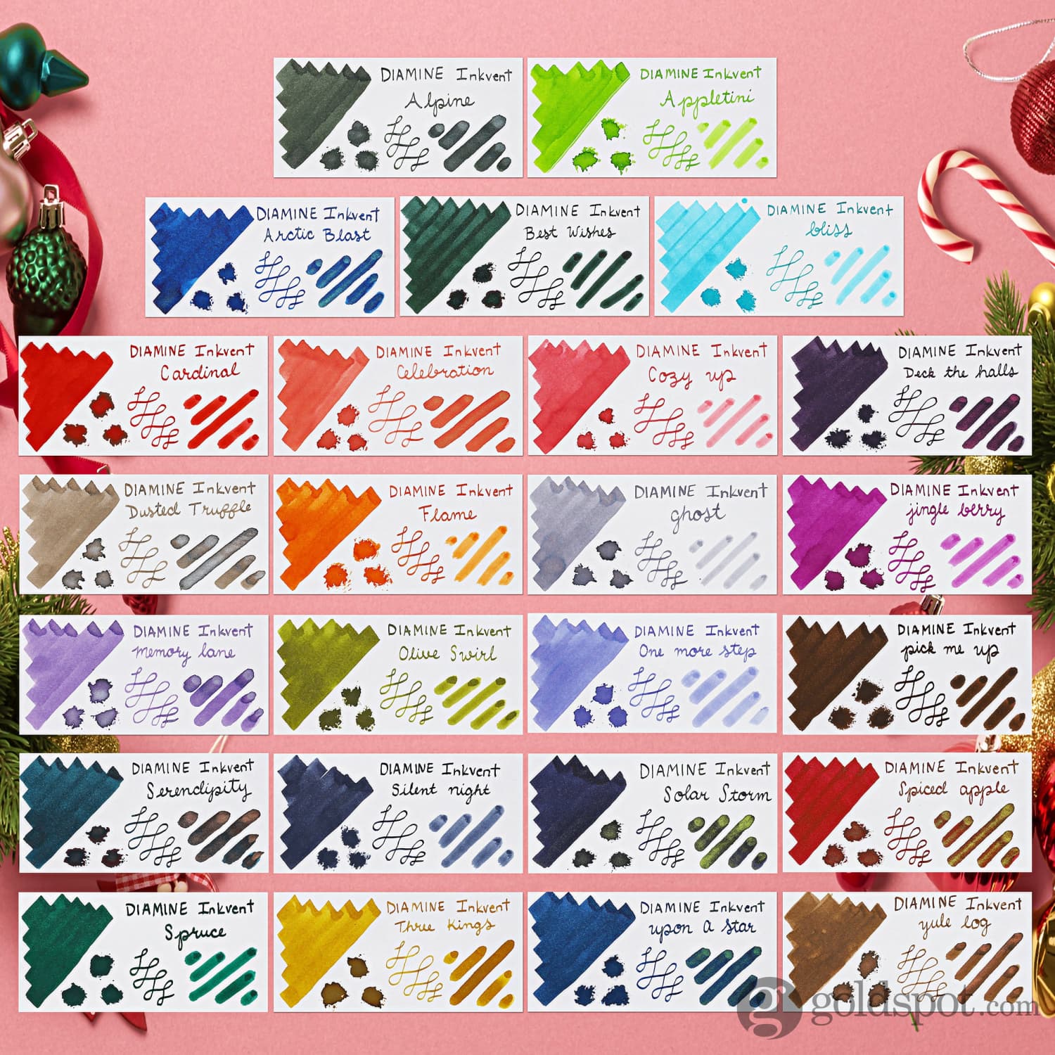Diamine Inkvent Green Edition Ghost - 50 mL Standard Bottled Fountain Pen Ink for Calligraphy, Journaling & Artistic Writing