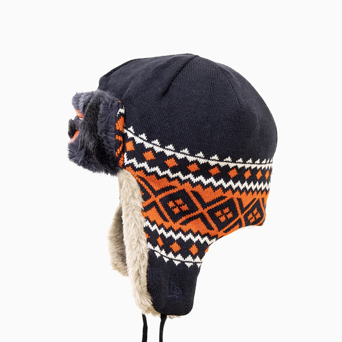 Chicago Bears NFL Trapper Knit Cuff Beanie Hat - Official Team Logo Winter Skull Cap for Men & Women - Perfect for Football Games, Skiing, and Cold Weather Outdoor Activities