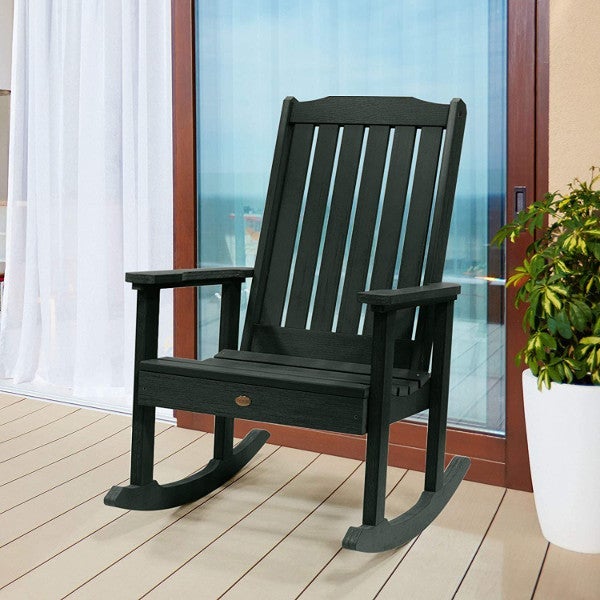Lehigh Outdoor Rocking Chair - Patio, Garden & Porch Relaxation - Comfortable All-Weather Wicker Rocking Chair for Backyard, Deck & Poolside Use