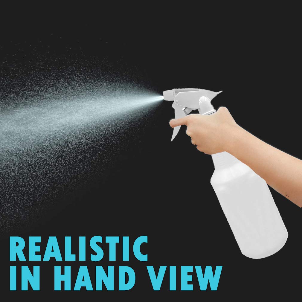 32oz Empty Spray Bottles for Cleaning Solutions - Refillable Squirt Bottles with Upside Down Trigger - White Pack - Perfect for Home Cleaning, Gardening & DIY Projects