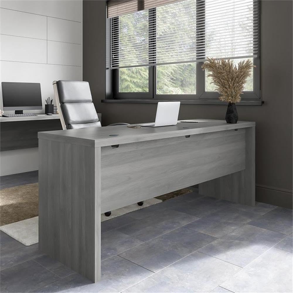 Bush Business Furniture Echo 72W Modern Gray Computer Desk - Home Office Desk for Work, Study & Gaming - Durable Writing Desk with Spacious Work Surface