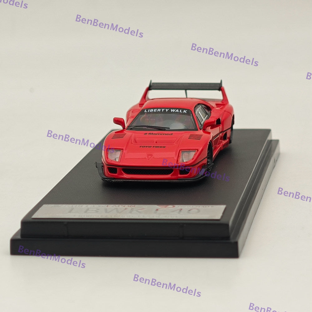 1/64 Scale STREET WARRIOR SW LBWK Ferrari F40 Red Diecast Model Car - Limited Edition Collectible for Display & Racing Enthusiasts - Perfect for Home Decor, Office Display, and Model Car Racing Collections