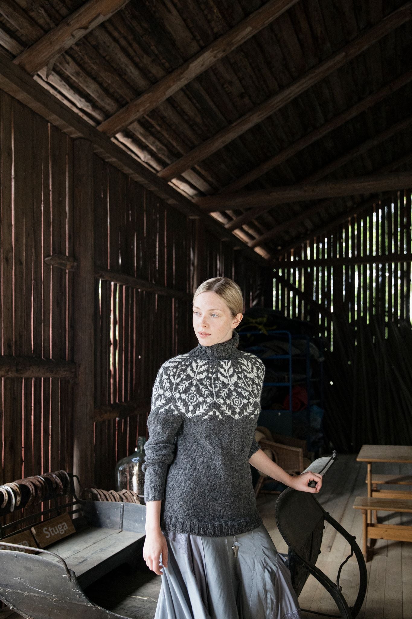 Handmade Knitted Kalevala Sweater by Jenna Kostet – Cozy Nordic Style for Winter & Fall Fashion