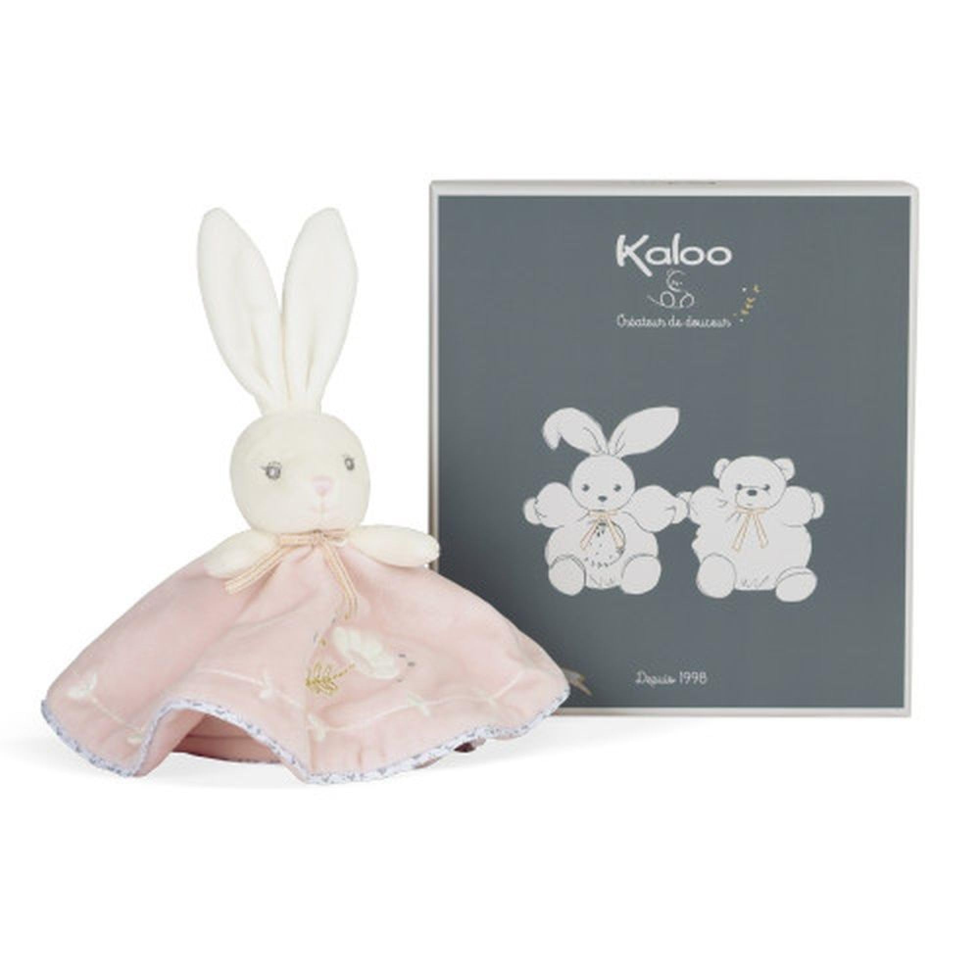 KALOO Perle Doudou Round Bunny Plush Toy - 20cm Soft Stuffed Animal for Babies & Toddlers | Perfect Nursery Gift, Comfort Companion for Sleep & Playtime