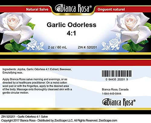 Odorless Garlic Extract Salve 4:1 Concentrate (2 oz, 3 Pack) - Natural Immune Support for Cold & Flu Relief, Skin Care & First Aid