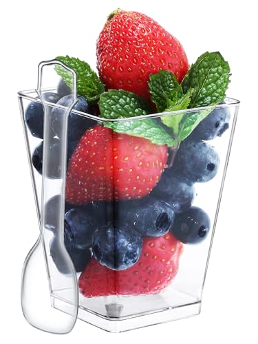 Clear Cups with Spoons