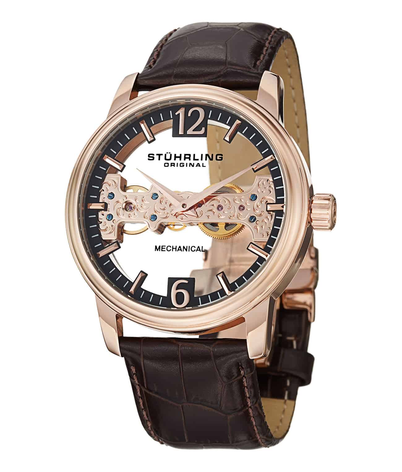 White Dial / Silver Case / Black Leather Strap Deployant Buckle