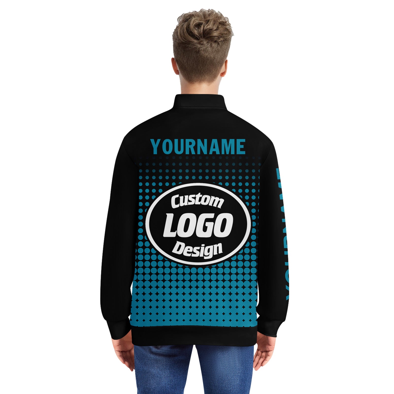 Custom Personalized Bomber Jacket - Full Snap Varsity Letterman Jacket PR092 D020346 (Size 15) - Perfect for School Sports, Team Uniforms & Casual Streetwear