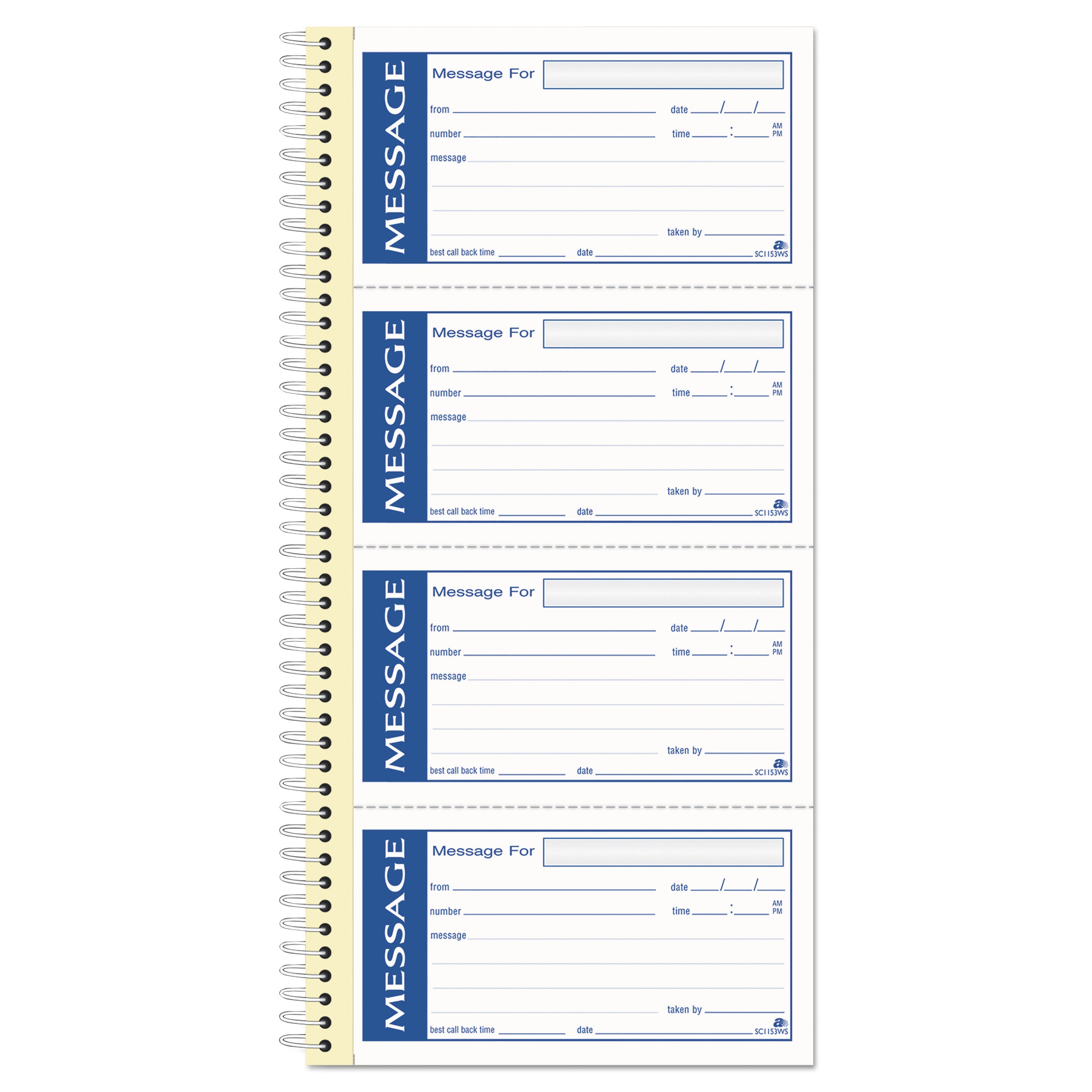 Adams® Write 'n Stick Phone Message Book - 2-Part Carbonless, 4.75