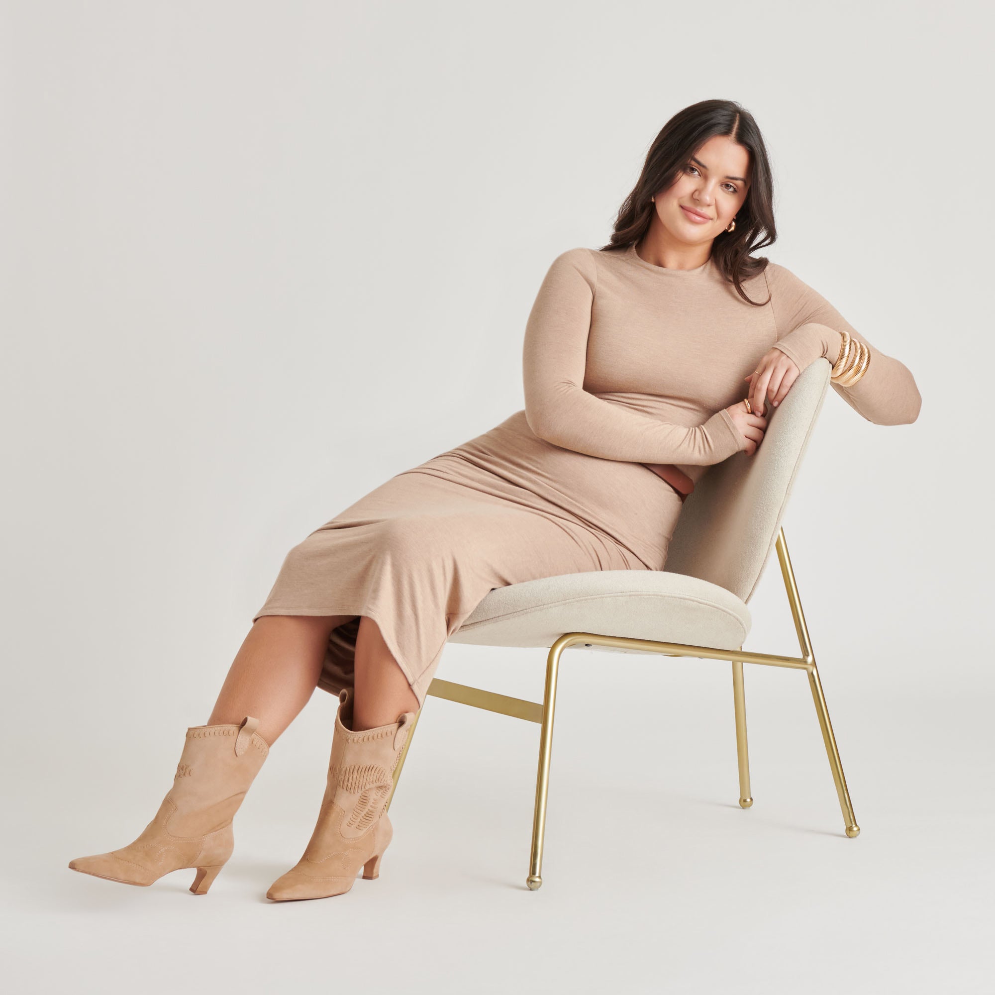 TAVLA BOOTS for Women - Genuine Camel Suede Ankle Boots - Comfortable & Stylish Fall/Winter Shoes for Casual Outfits & Office Wear