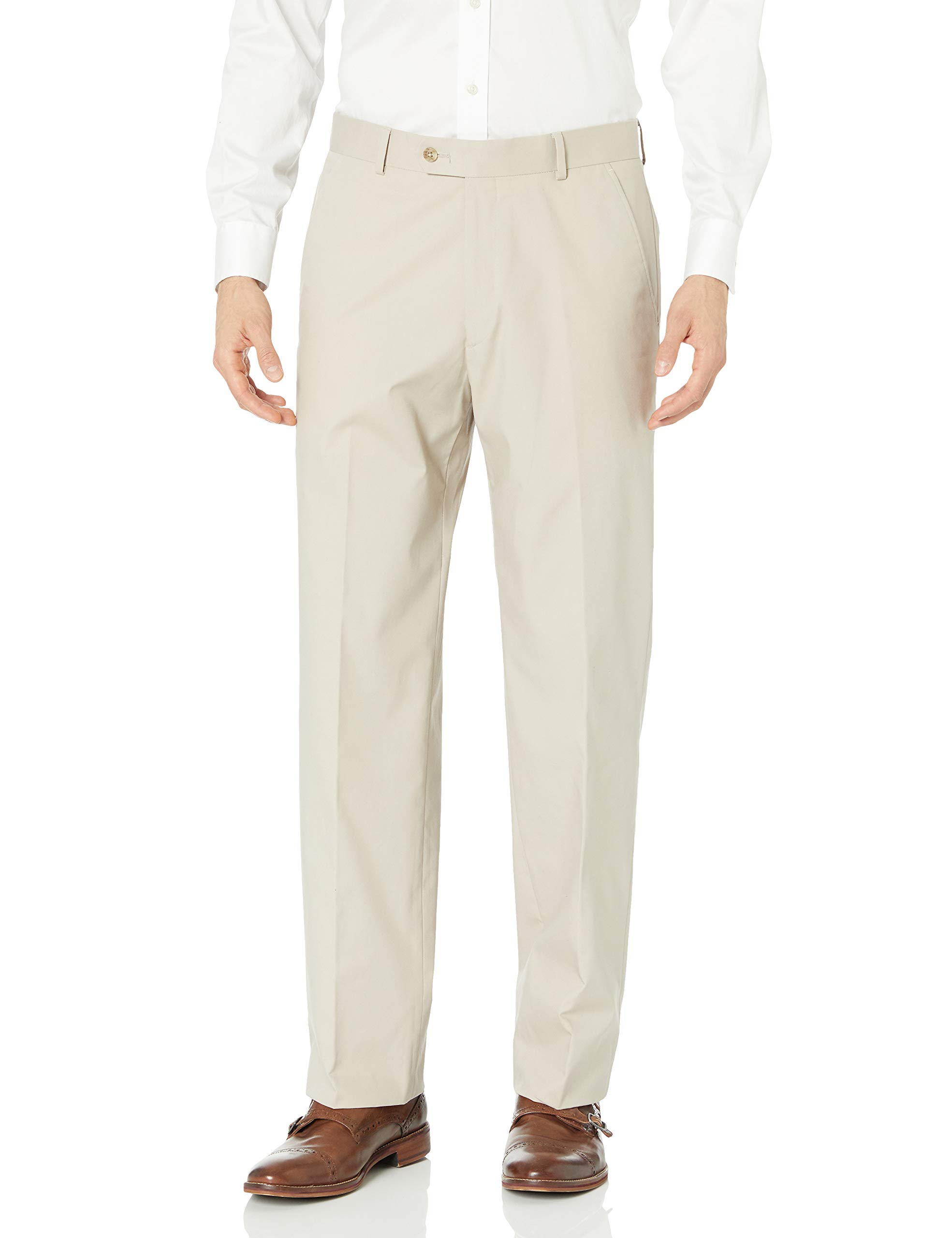 Palm Beach Men's Boone Poplin 2-Button Center Vent Suit - Slim Fit Business & Wedding Attire for Professional & Formal Occasions
