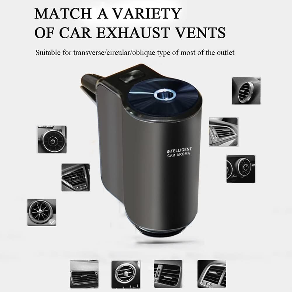 Smart Car Air Freshener Diffuser - Rechargeable & Adjustable Aroma Diffuser with 3 Essential Oils for Car, Home, Office | Perfect for Freshening Vehicles, Eliminating Odors & Creating Relaxing Atmosphere