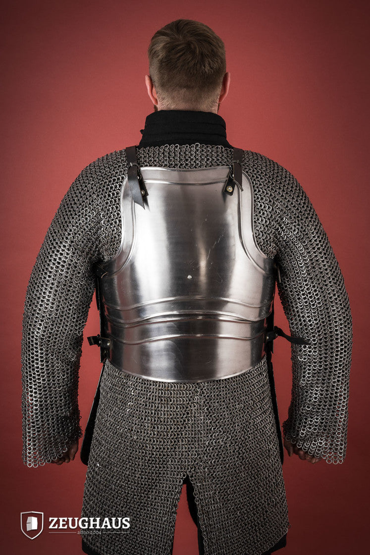 Polished Cuirass Warrior Armor with Tassets - Medieval Knight Costume for Cosplay, LARP & Historical Reenactment