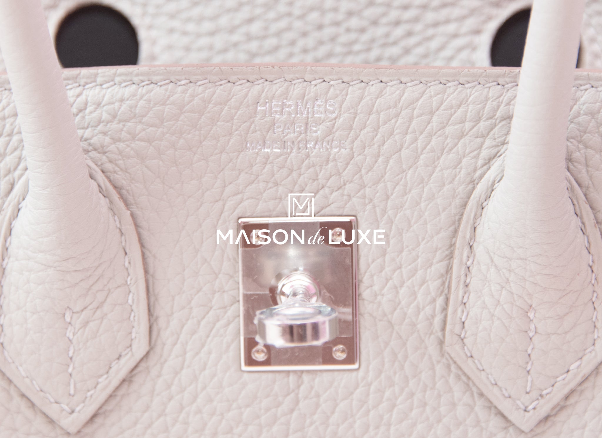 Hermes Birkin 25 Handbag in Gris Perle Togo Leather with Palladium Hardware - Luxury Designer Tote Bag for Women, Perfect for Work, Travel & Special Occasions