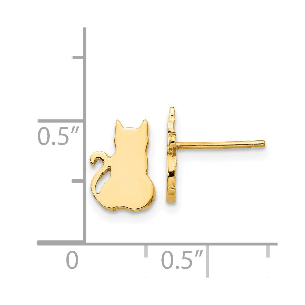 Stylish 14K Gold Cat Earrings for Women - Elegant TF536 Design - Perfect for Gifts, Parties & Everyday Wear