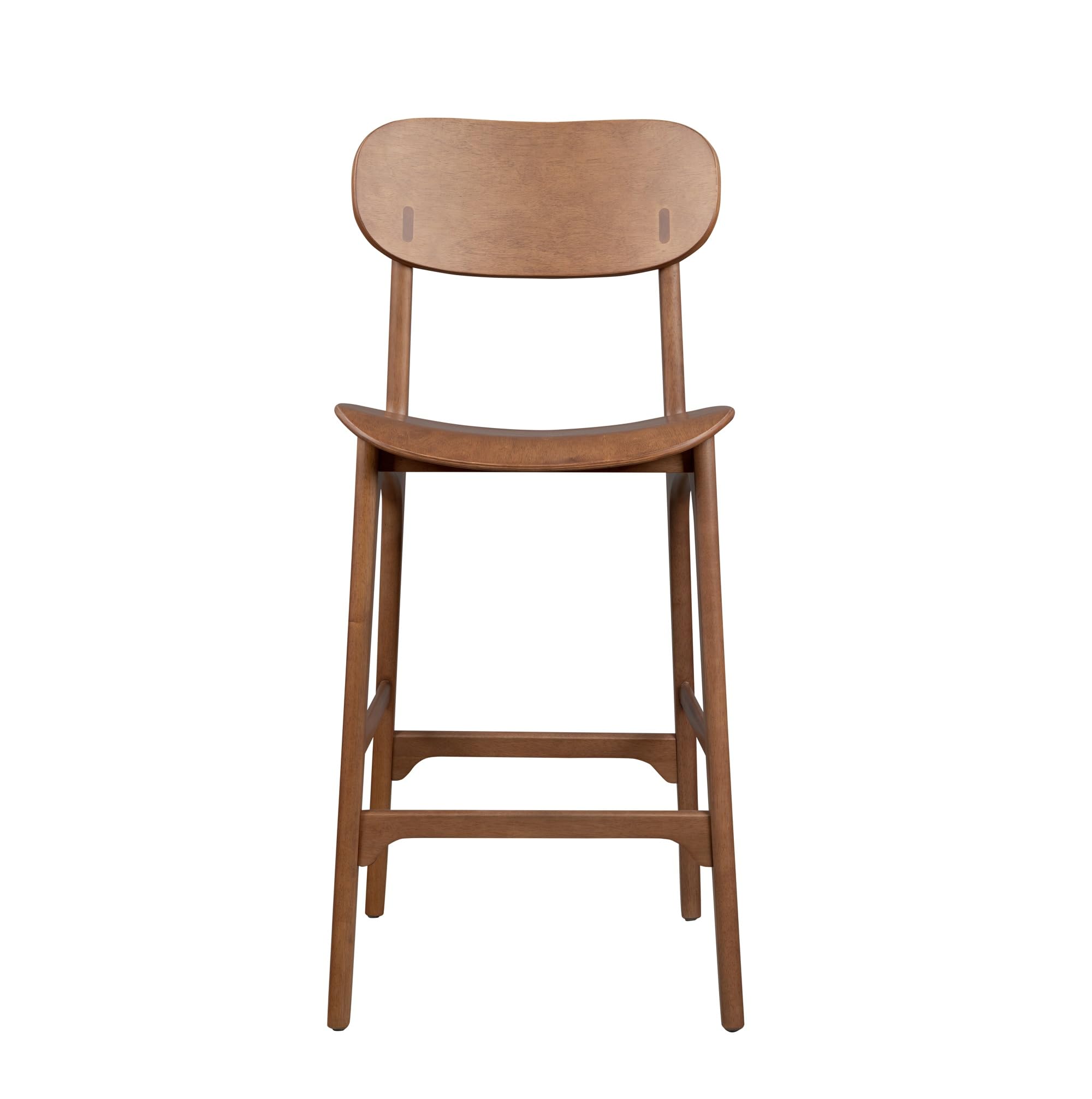 Solvang Wood Bar Stool with Brown Ale Finish - Rustic Pub Style Counter Height Stool for Kitchen Island, Home Bar & Breakfast Nook
