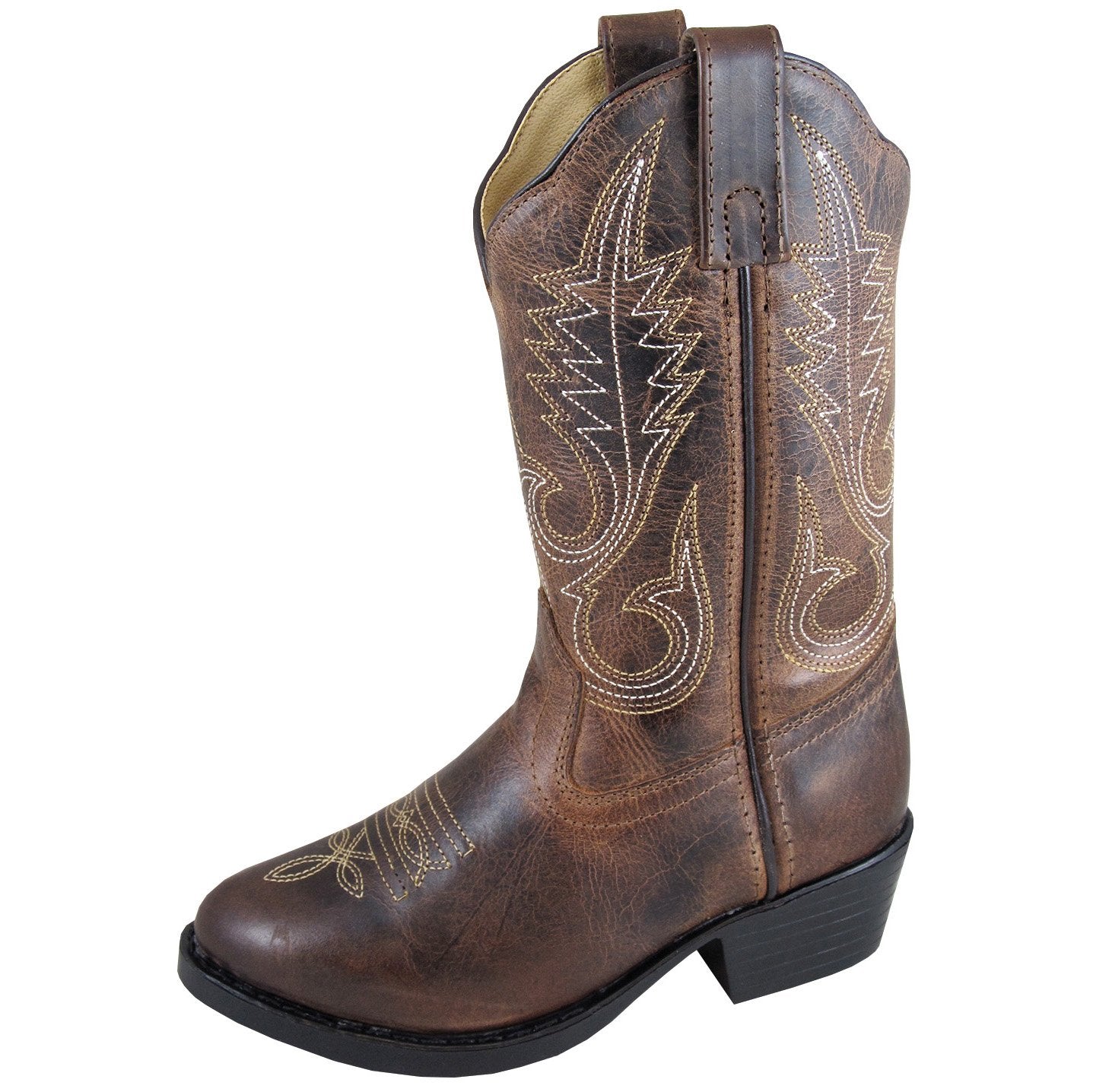 Smoky Mountain Youth Annie Brown Cowboy Boots for Girls - Western Style Leather Boots with Comfortable Fit - Perfect for Rodeo, Country Dance & Outdoor Adventures