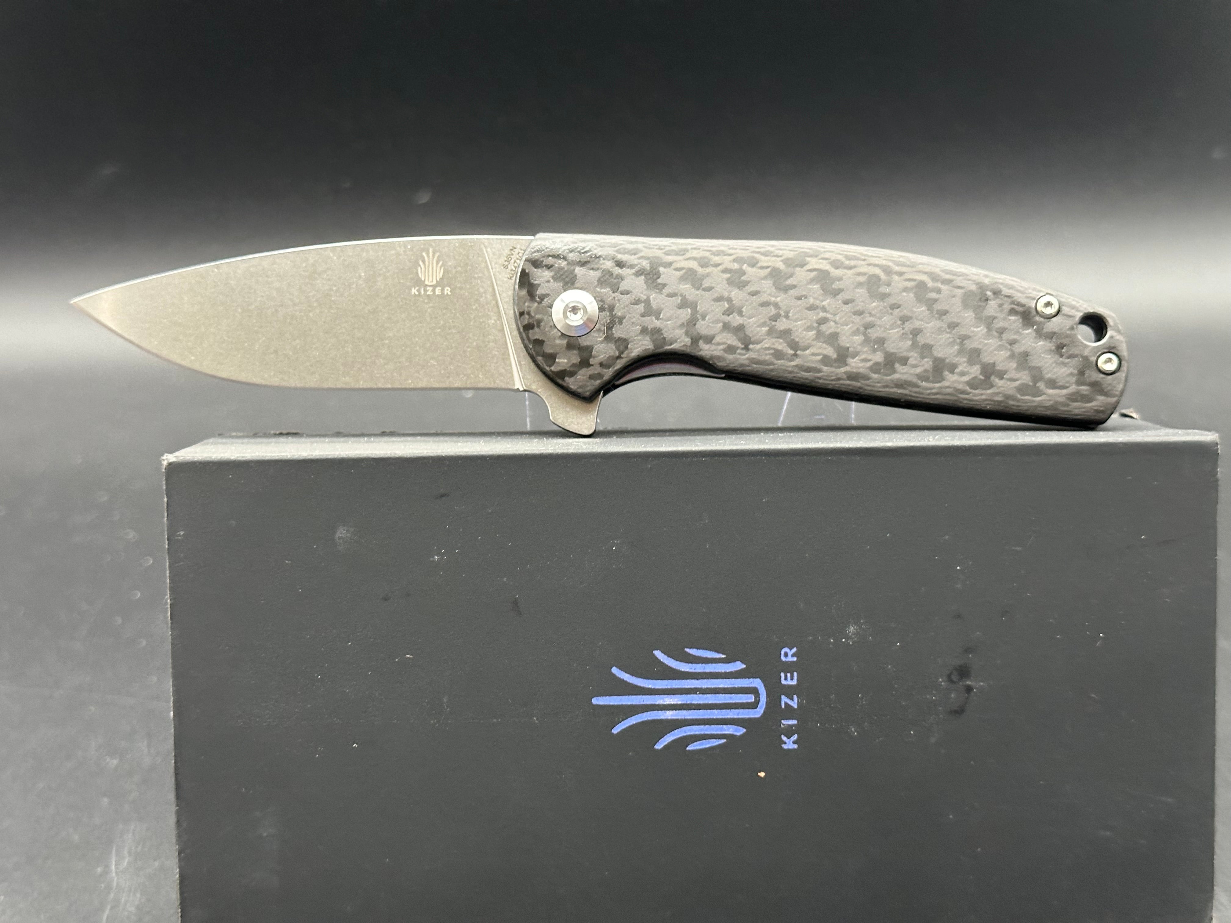 Kizer Gemini CF Folding Knife - 3.125