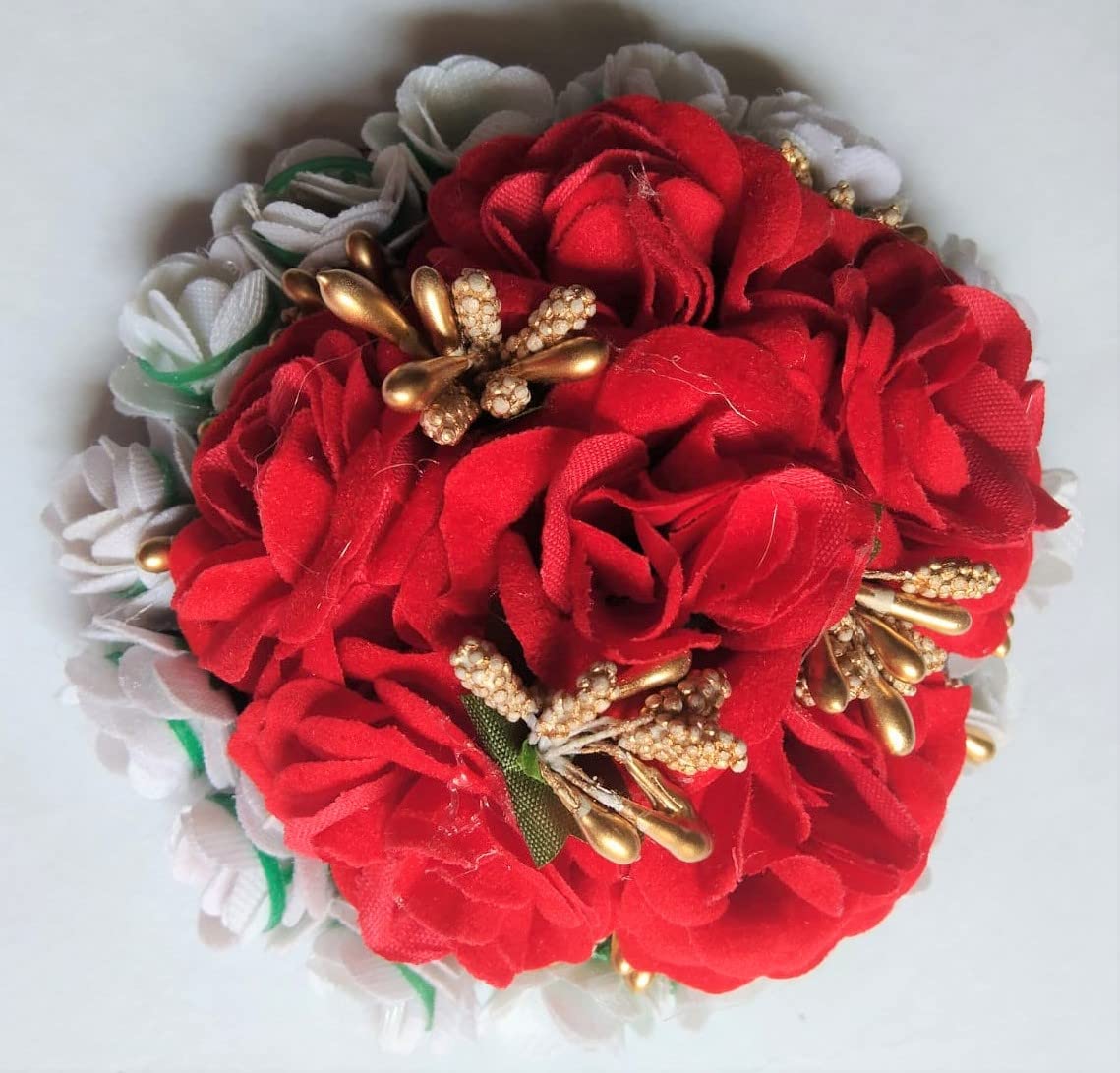 Ruchi Gajra Juda Hair Bun Accessories for Women - Multicolor Pack of 1 | Perfect for Weddings, Parties & Traditional Outfits