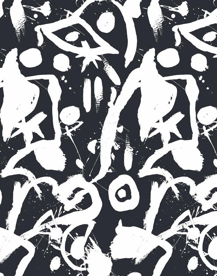 Chris Benz 'El Quijote' Black Wallpaper - Premium Peel & Stick Wall Mural for Living Room, Bedroom, or Office Decor