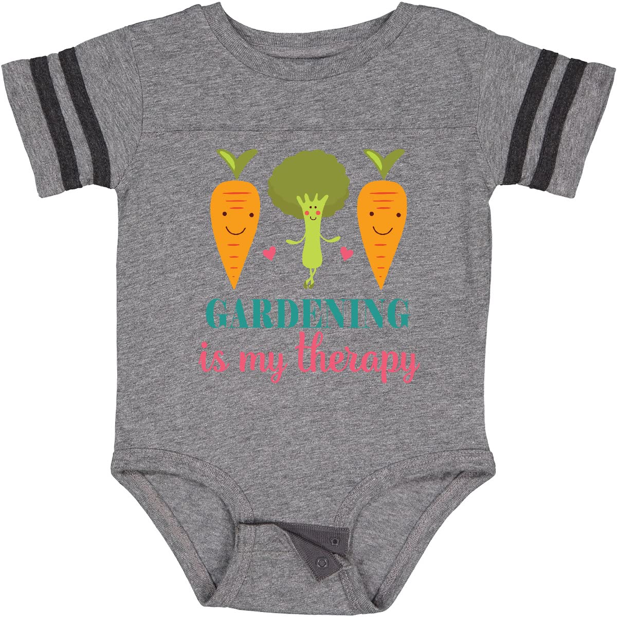 Inktastic Gardening is My Therapy Baby Bodysuit - Cute Organic Cotton Infant Onesie for Gardening Enthusiasts - Perfect for Outdoor Activities, Family Photos & Nursery Outfits