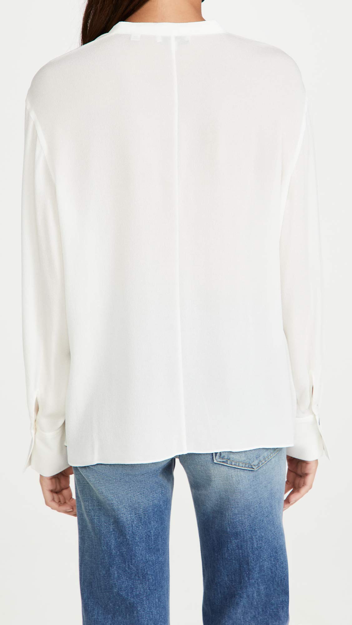 Vince Women's Long Sleeve Tie Neck Blouse - Elegant Work Blouse for Office & Business Meetings | Professional & Stylish Women's Top for Formal Occasions
