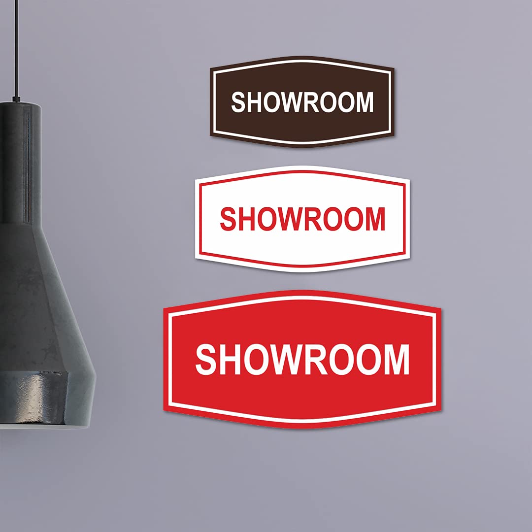 Luxury Showroom Sign by ByLITA - Large Red Metal Business Sign for Retail Stores, Boutiques & Salon Decor